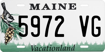 ME license plate 5972VG
