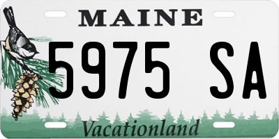 ME license plate 5975SA