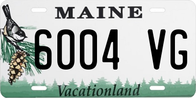 ME license plate 6004VG