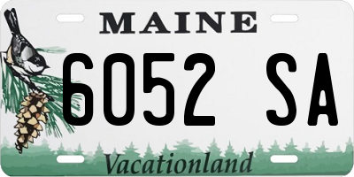ME license plate 6052SA