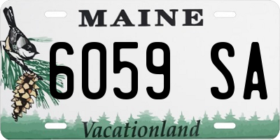 ME license plate 6059SA