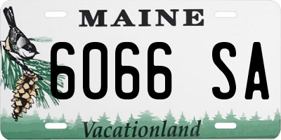 ME license plate 6066SA