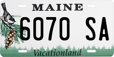 ME license plate 6070SA