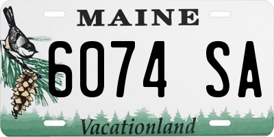 ME license plate 6074SA