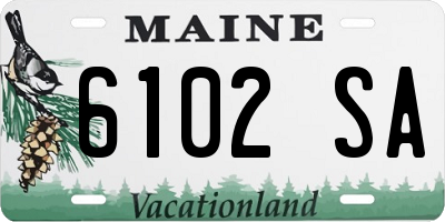 ME license plate 6102SA