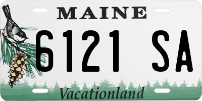 ME license plate 6121SA