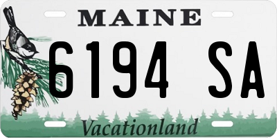 ME license plate 6194SA