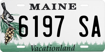 ME license plate 6197SA