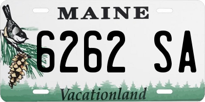 ME license plate 6262SA