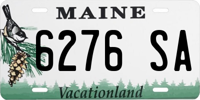 ME license plate 6276SA