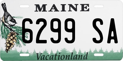 ME license plate 6299SA