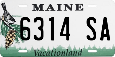 ME license plate 6314SA