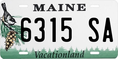 ME license plate 6315SA