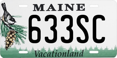 ME license plate 633SC