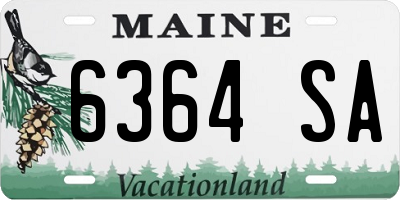 ME license plate 6364SA