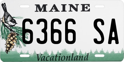 ME license plate 6366SA