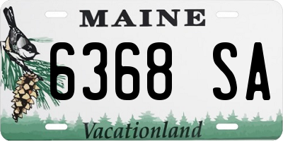 ME license plate 6368SA