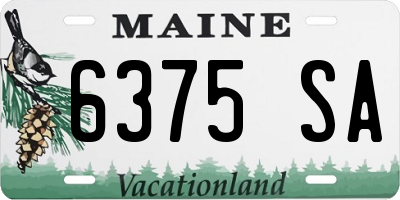 ME license plate 6375SA