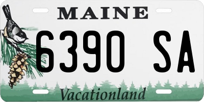 ME license plate 6390SA