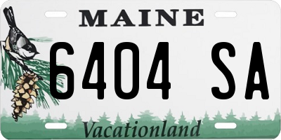 ME license plate 6404SA