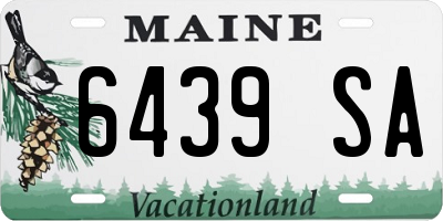 ME license plate 6439SA