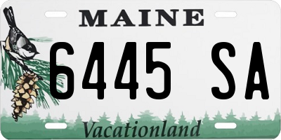 ME license plate 6445SA