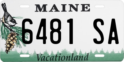 ME license plate 6481SA