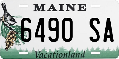 ME license plate 6490SA