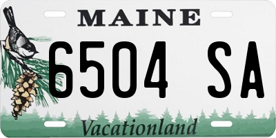 ME license plate 6504SA