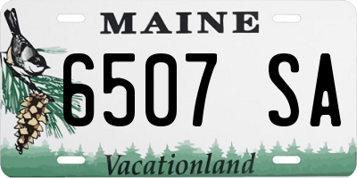 ME license plate 6507SA