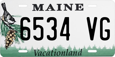 ME license plate 6534VG