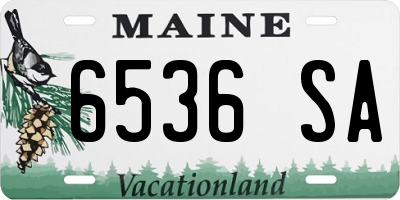ME license plate 6536SA