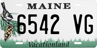 ME license plate 6542VG
