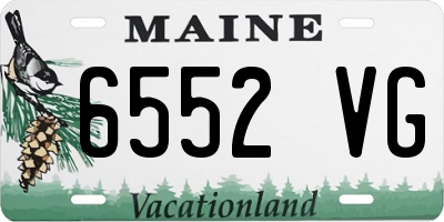 ME license plate 6552VG