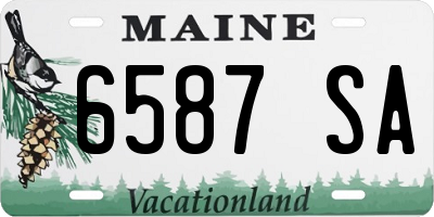 ME license plate 6587SA
