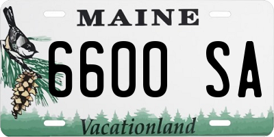 ME license plate 6600SA