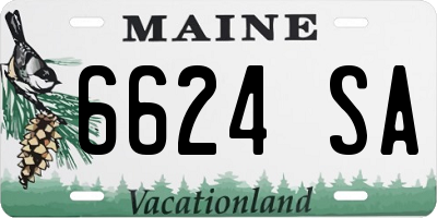 ME license plate 6624SA