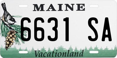 ME license plate 6631SA