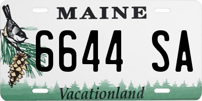 ME license plate 6644SA
