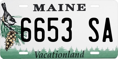 ME license plate 6653SA