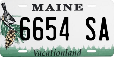 ME license plate 6654SA