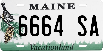 ME license plate 6664SA