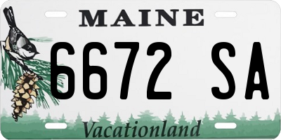 ME license plate 6672SA