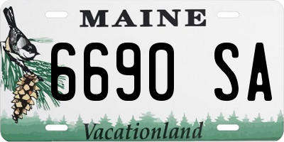 ME license plate 6690SA