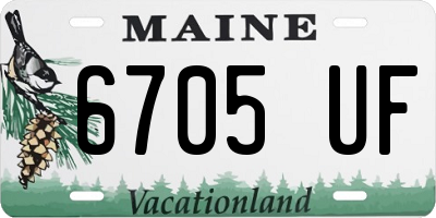 ME license plate 6705UF