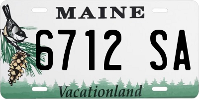 ME license plate 6712SA