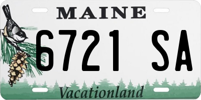 ME license plate 6721SA