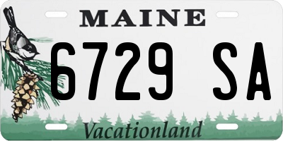 ME license plate 6729SA