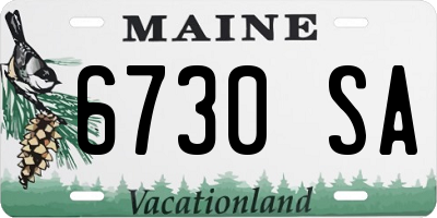 ME license plate 6730SA