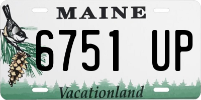ME license plate 6751UP